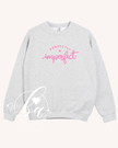 Perfectly Imperfect Embroidered Classic Crew Neck Sweater