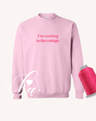 I'm Coming to the Cottage Embroidered Classic Crew Neck Sweater