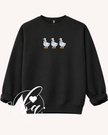 3 Geese Embroidered Classic Crew Neck