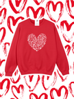 Blooming Heart Cozy Crew Neck Sweater