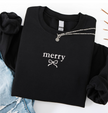 MERRY Embroidered Classic Crew Neck