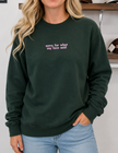 Sorry for what my face said Embroidered Ultra Soft Crew Neck Sweater