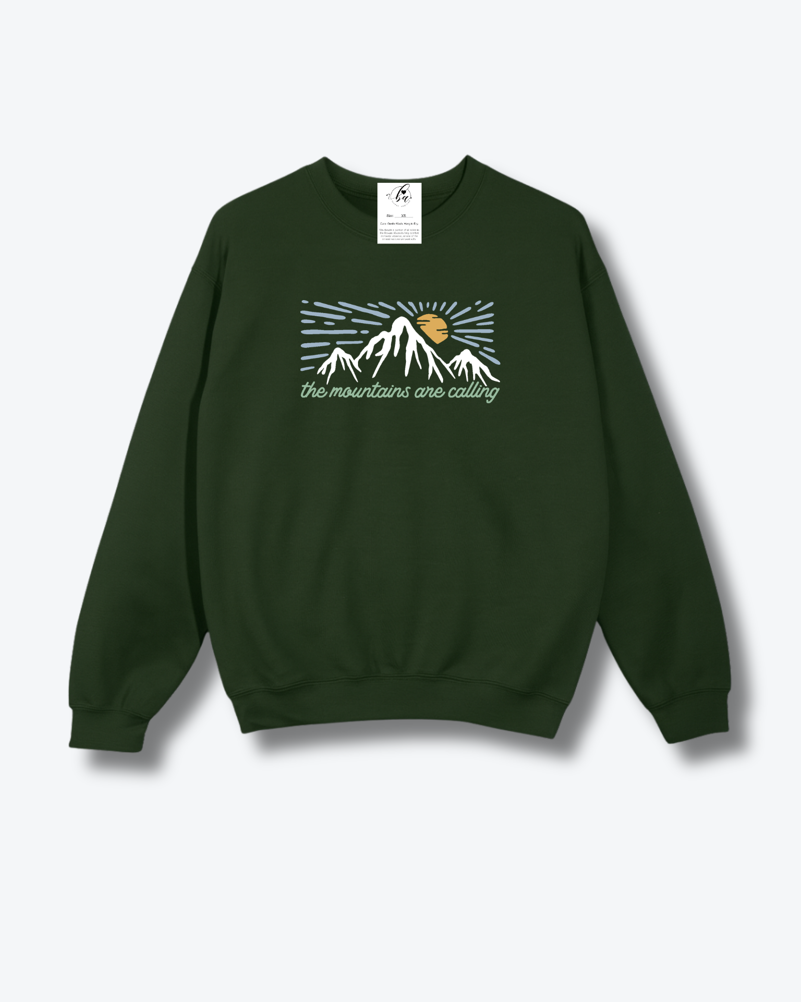 The Mountains are Calling Cozy Crew Neck Sweater