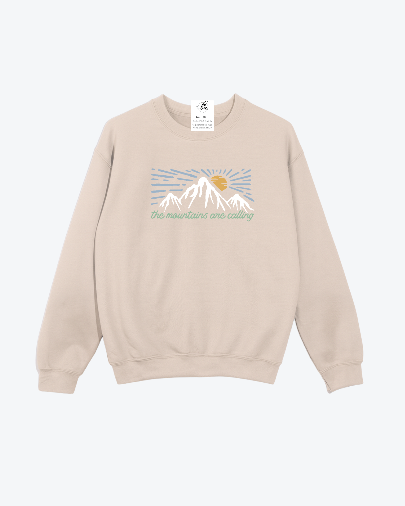 The Mountains are Calling Cozy Crew Neck Sweater