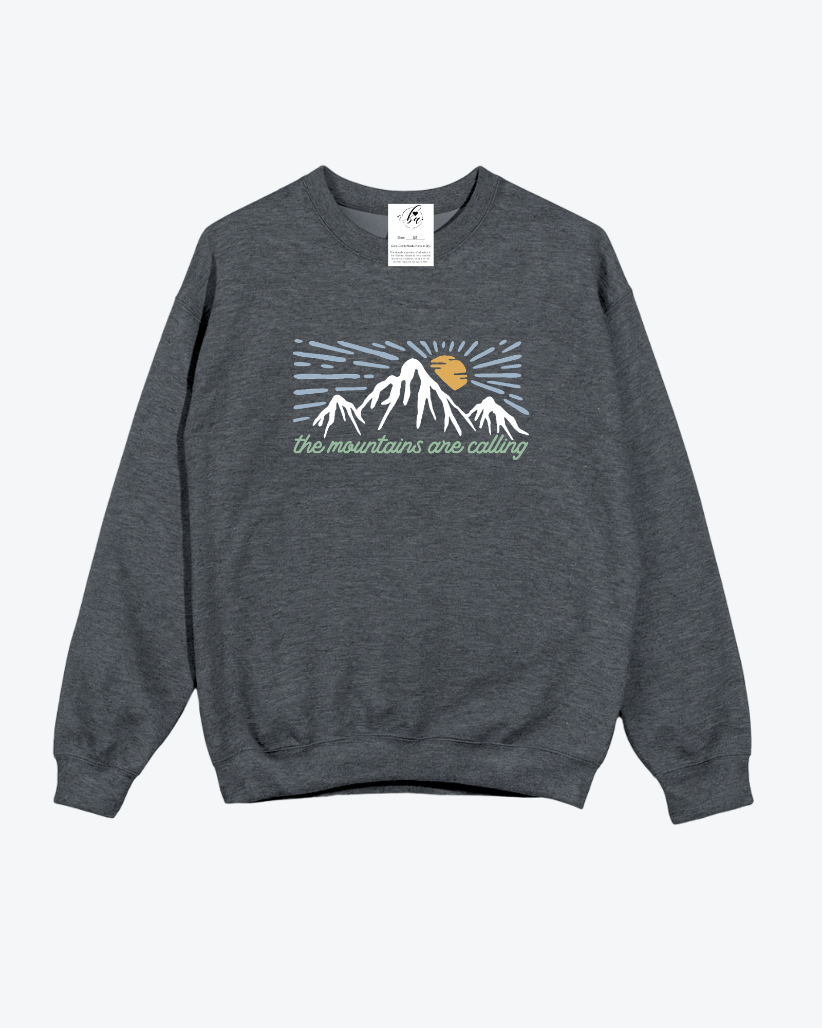 The Mountains are Calling Cozy Crew Neck Sweater