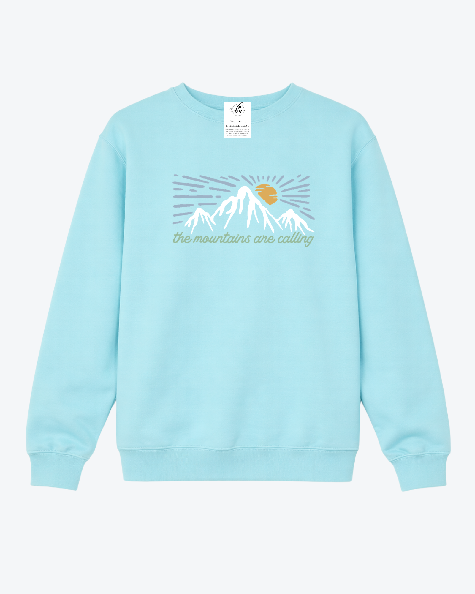 The Mountains are Calling Cozy Crew Neck Sweater