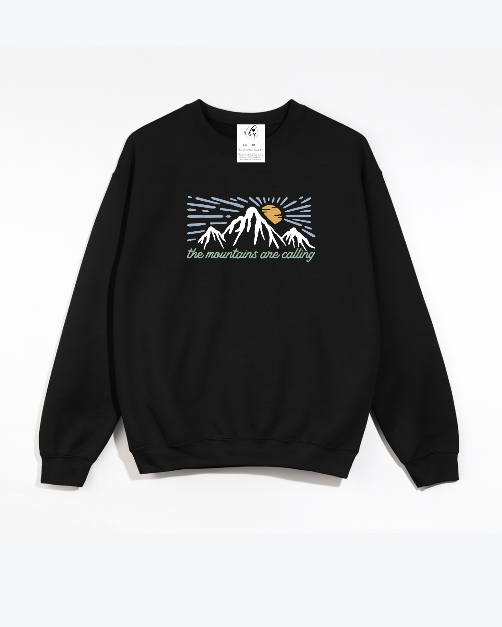 The Mountains are Calling Cozy Crew Neck Sweater