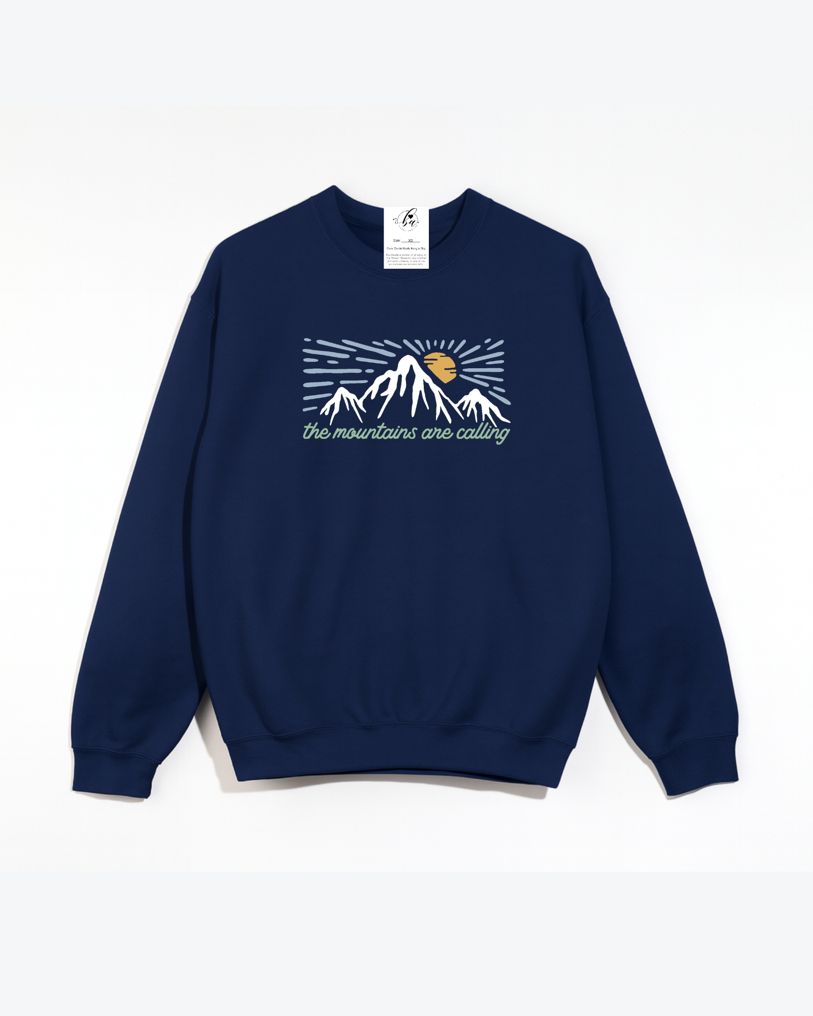 The Mountains are Calling Cozy Crew Neck Sweater