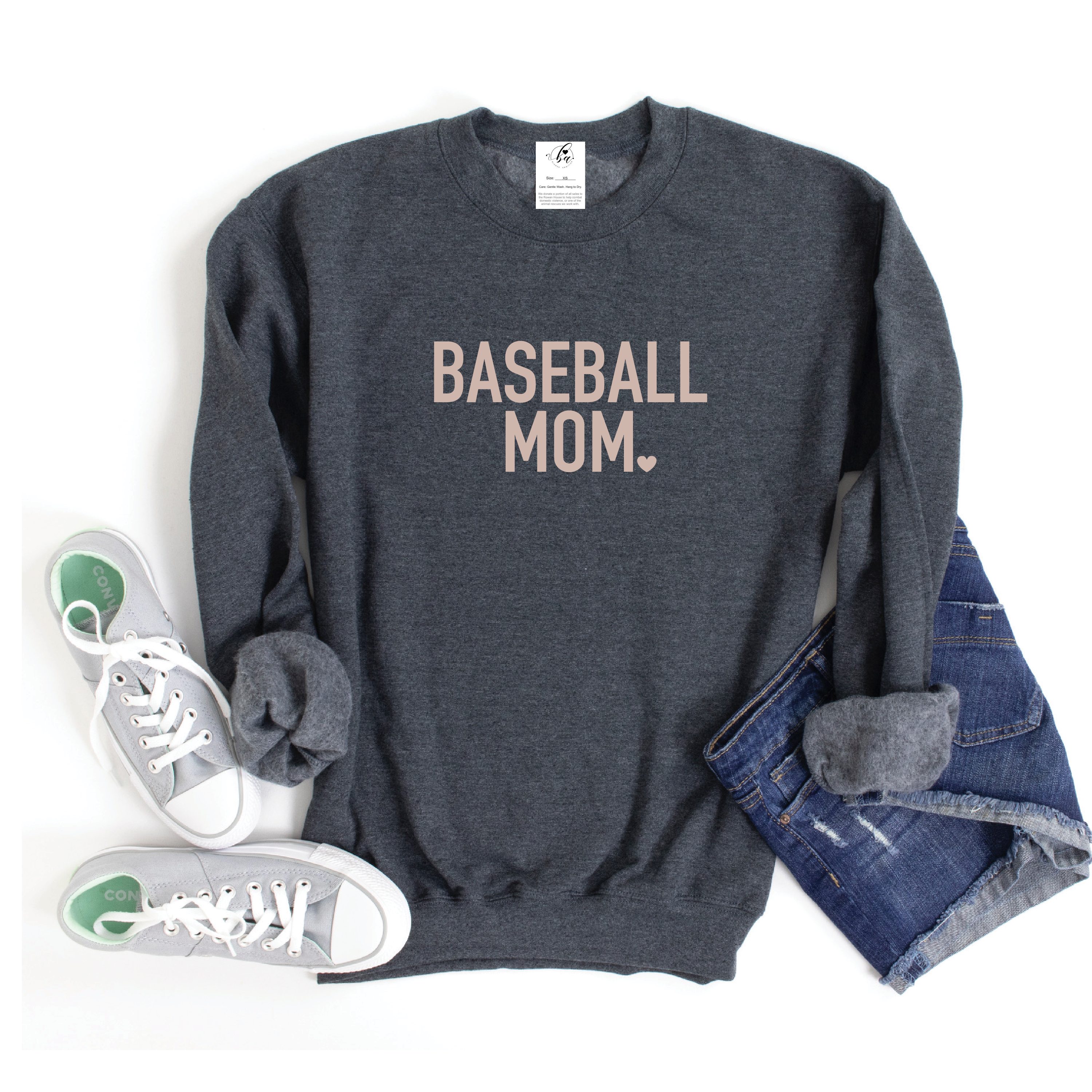 BASEBALL Mom {Bold} Cozy Crew Neck Sweater