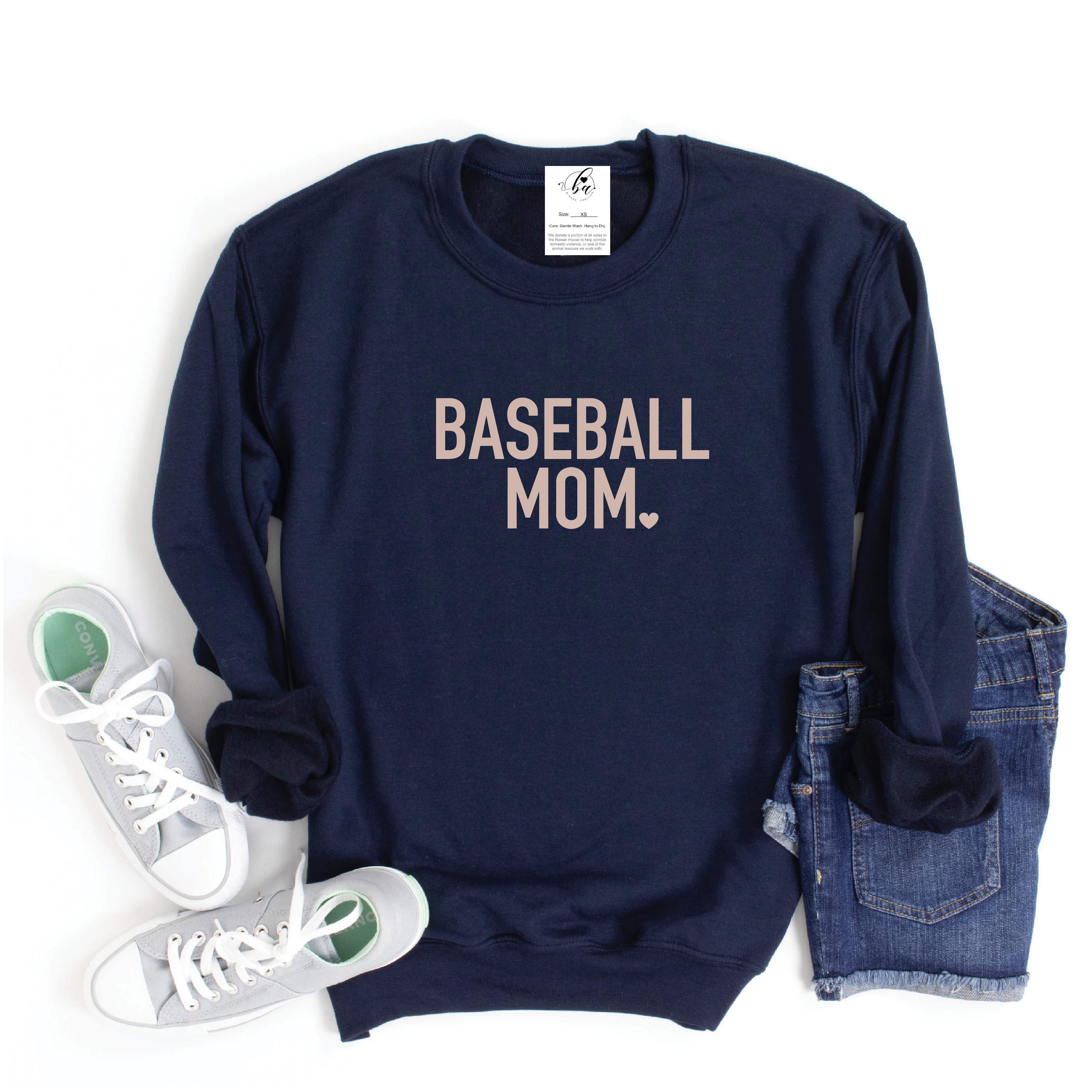 BASEBALL Mom {Bold} Cozy Crew Neck Sweater
