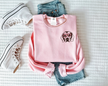 Beagle with Heart Glasses Embroidered CLASSIC Crew Neck Sweater