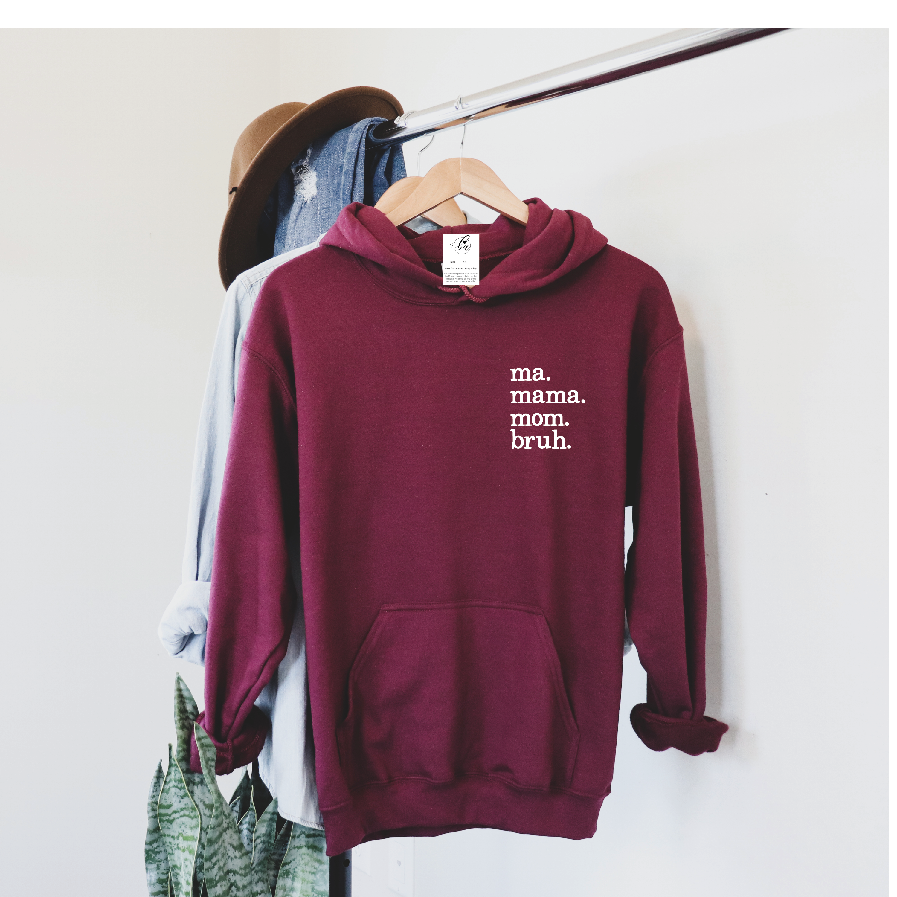 Embroidered Bruh {Crest} Cozy Hoodie