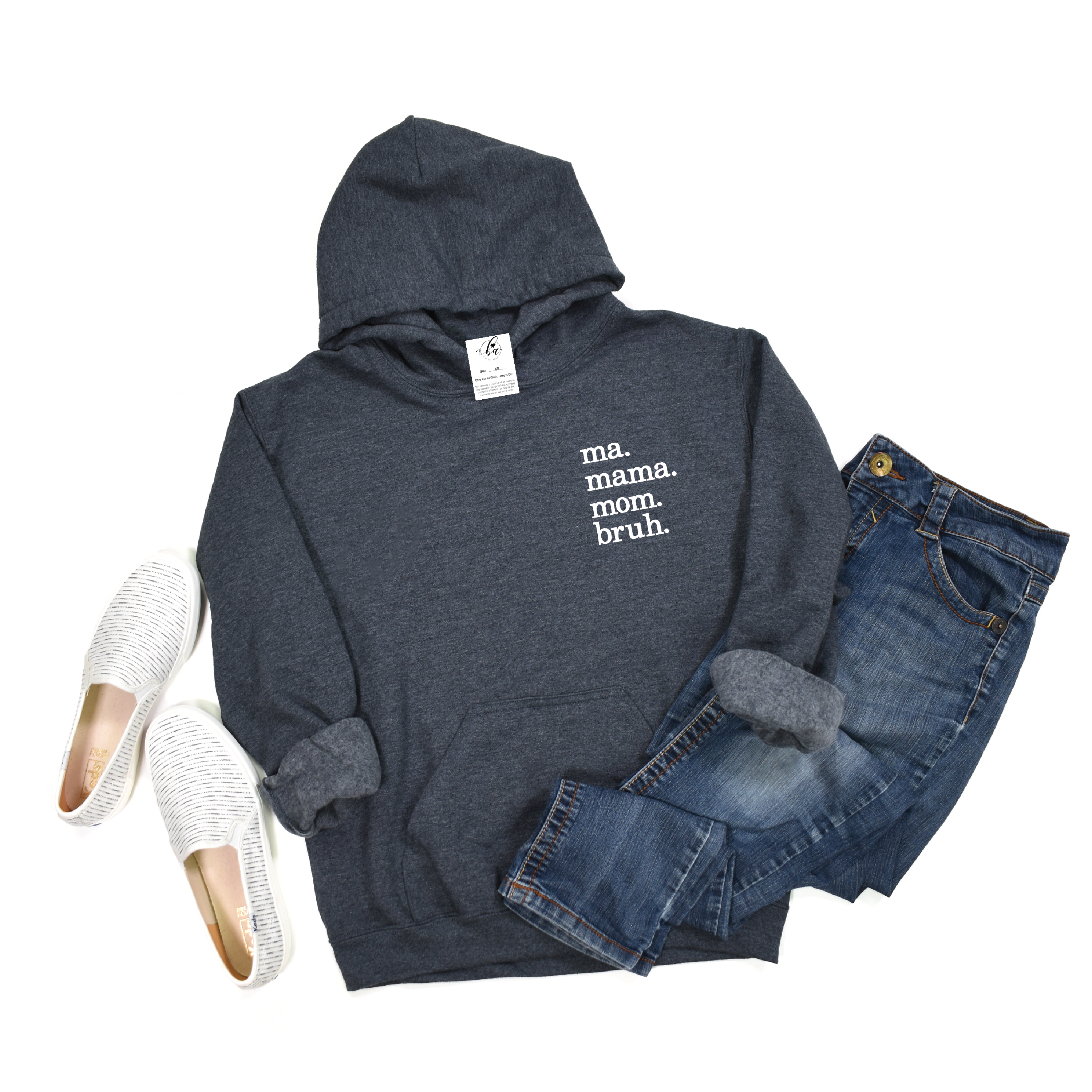 Embroidered Bruh {Crest} Cozy Hoodie