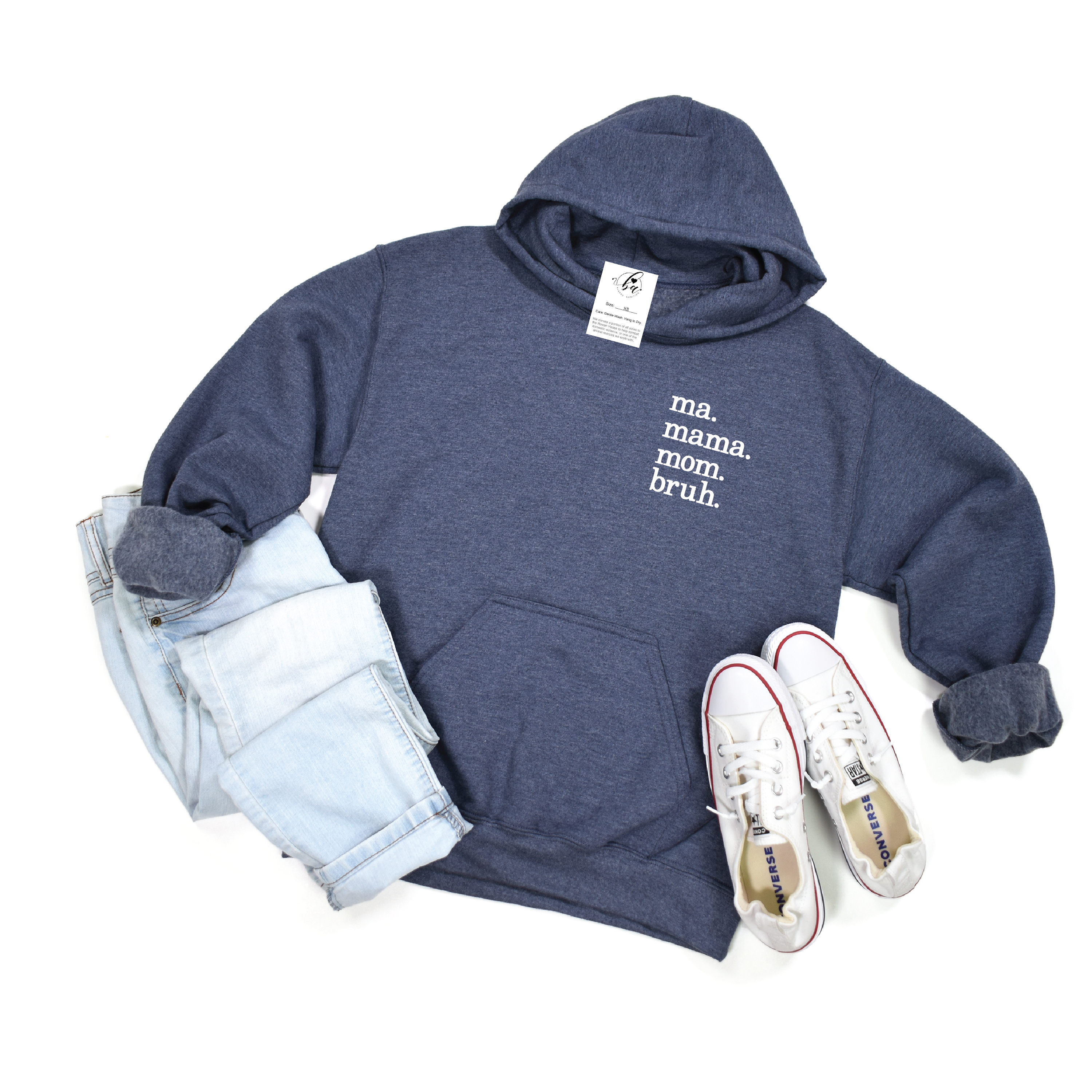 Embroidered Bruh {Crest} Cozy Hoodie