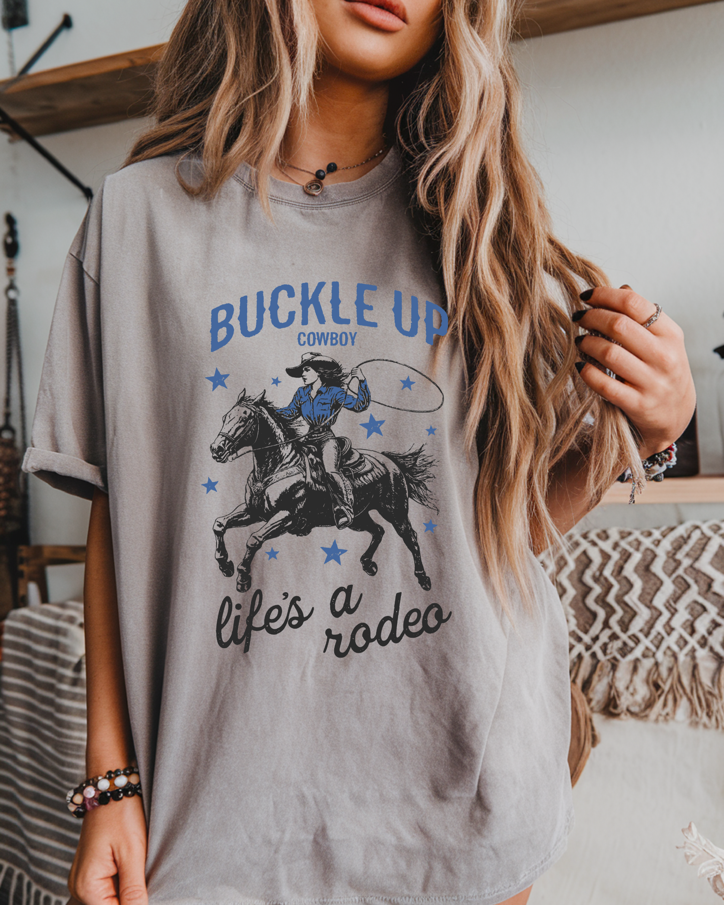 Buckle Up Cowboy Heavy Weight Tee