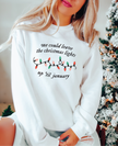 Leave The Christmas Lights Up Til January Classic Crew Neck Sweater
