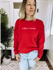 Coffee & Books Cozy Crew Neck Sweater