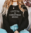 Coffee & Christmas Music Classic Crew Neck Sweater