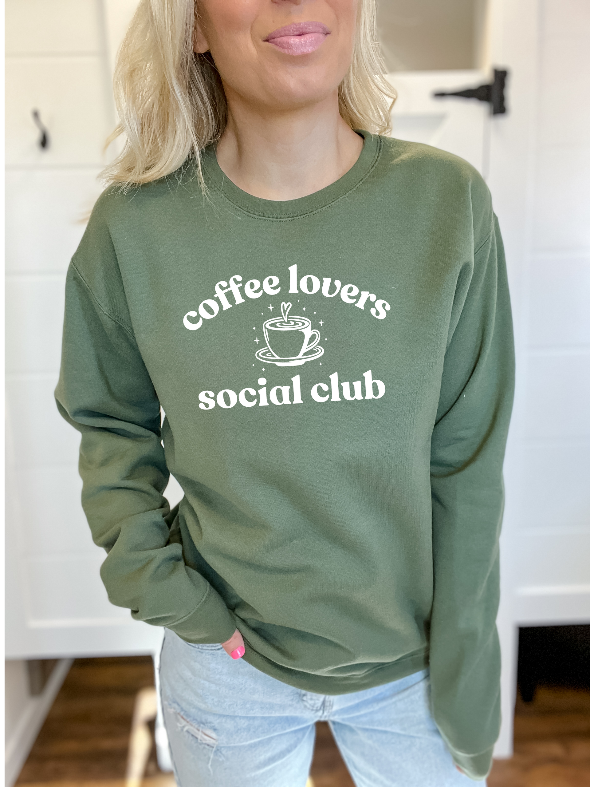 Coffee Lovers Social Club Cozy Crew Neck Sweater – Blonde Ambition