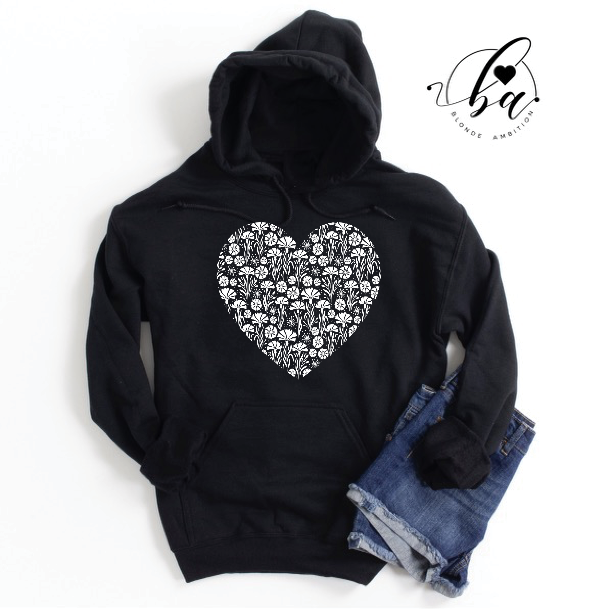 Cornflower Heart Cozy HOODIE