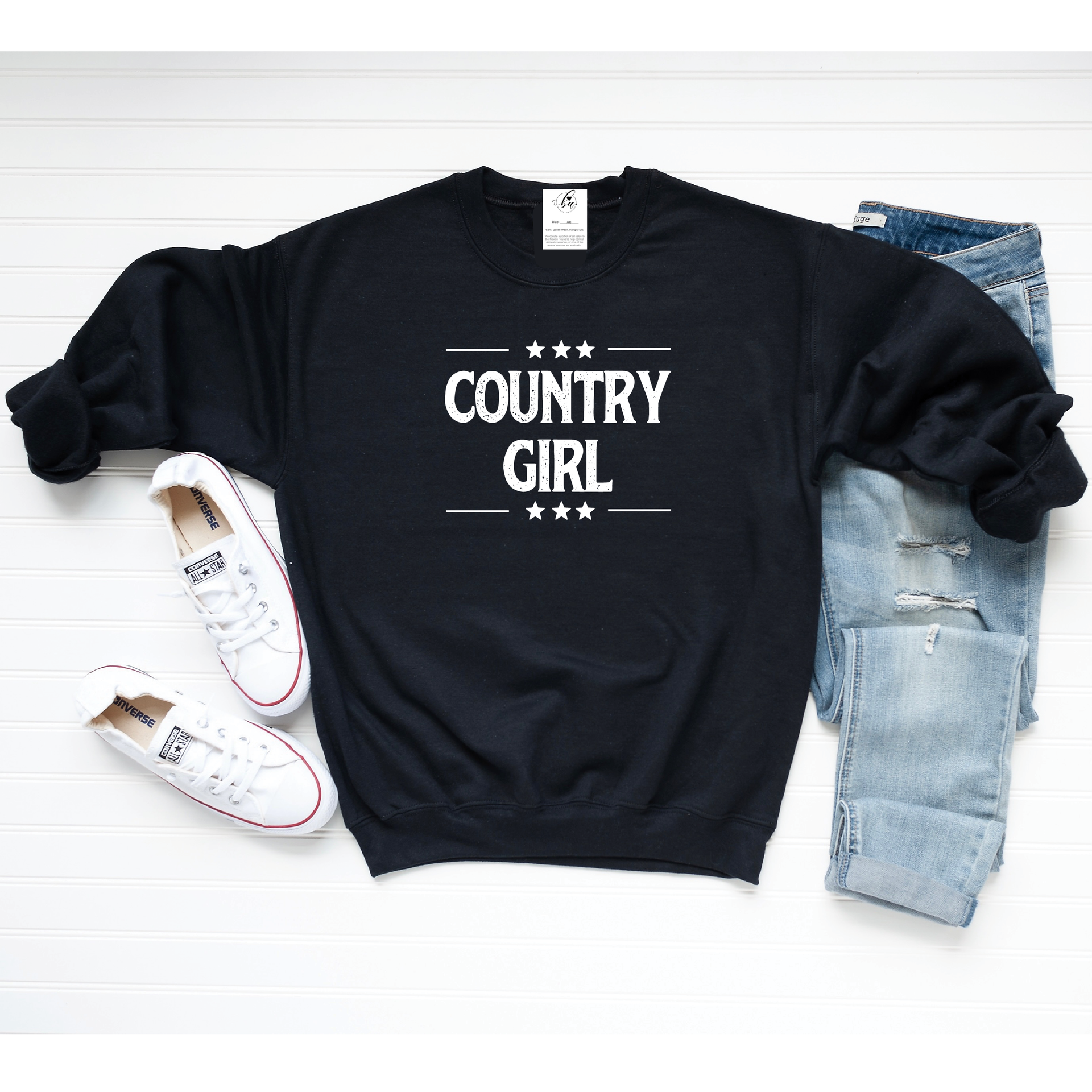 Country Girl Cozy Crew Neck Sweater – Blonde Ambition Apparel