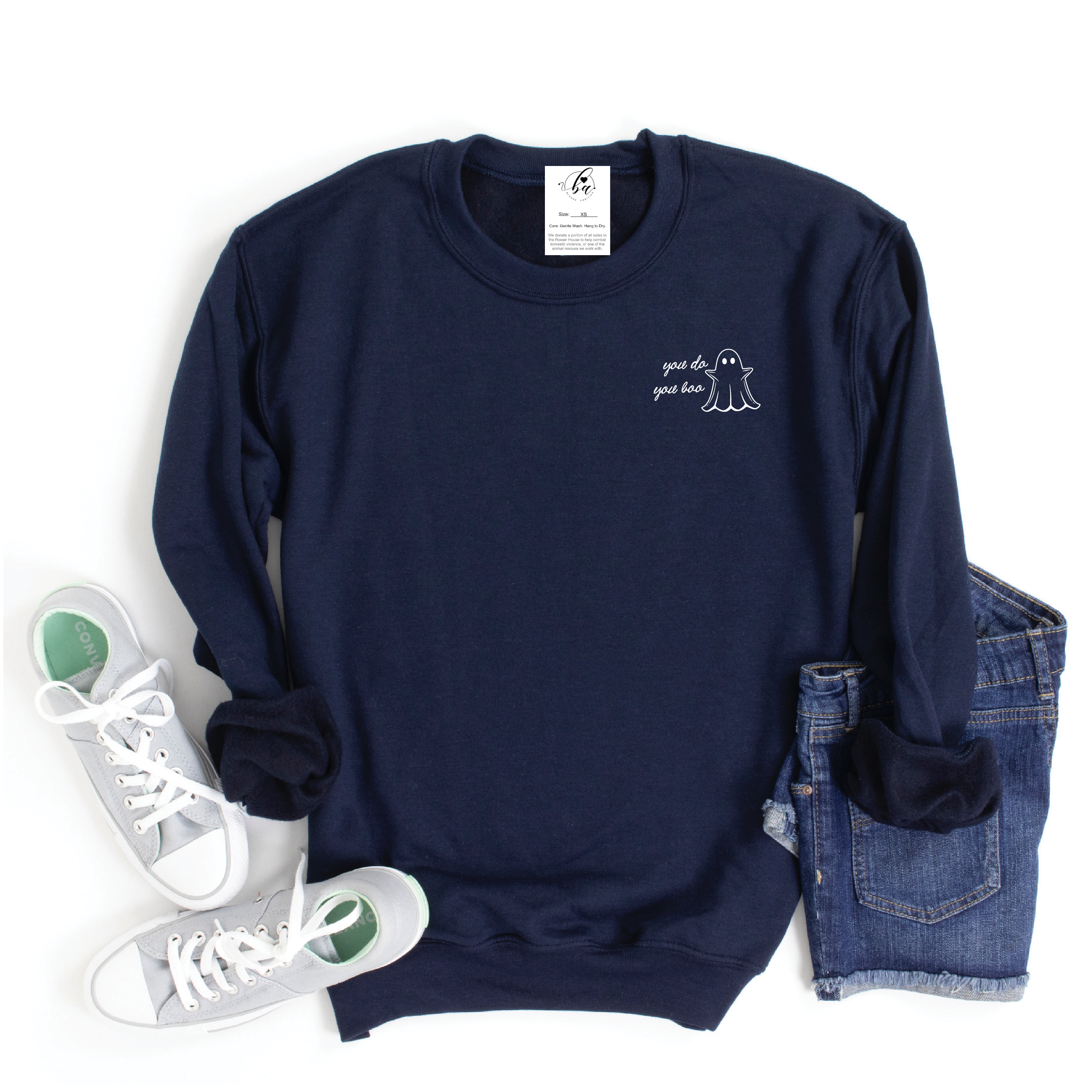 You Do You Boo Cozy Crew Neck Sweater