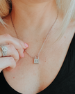 Custom Engraved Lock Necklace