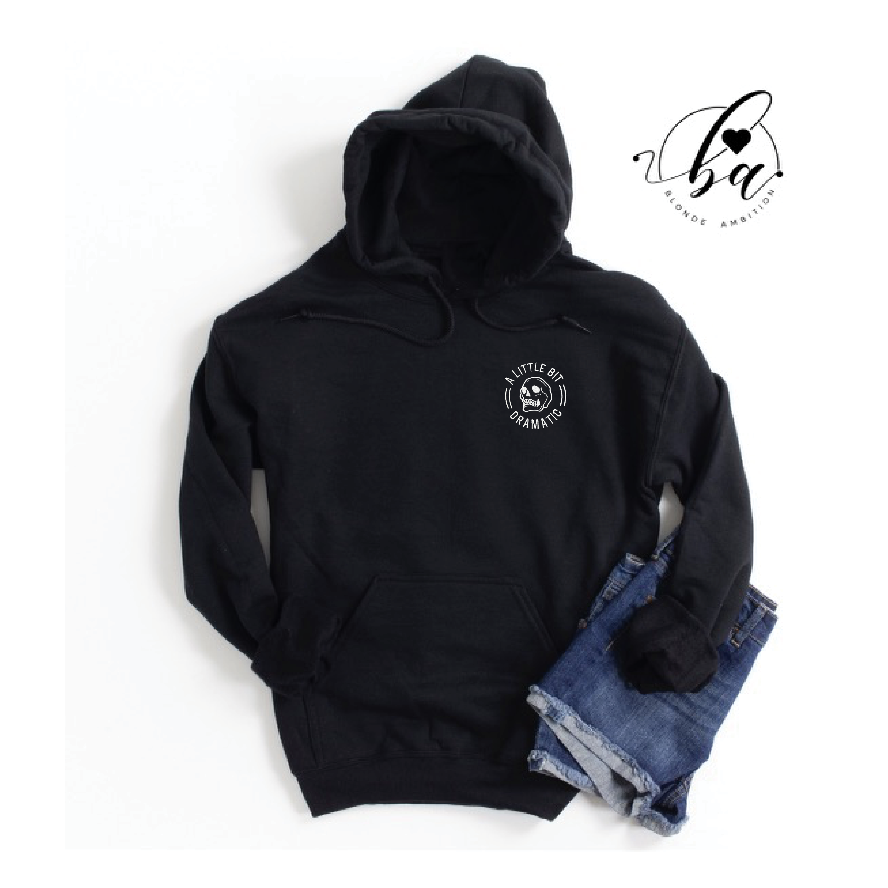 A Little Bit Dramatic Embroidered Cozy Hoodie