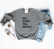 Eat. Sleep. {Custom}. Repeat. Cozy Crew Neck Sweater