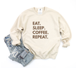 Eat. Sleep. {Custom}. Repeat. Cozy Crew Neck Sweater