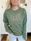 Fall Words Cozy Crew Neck Sweater