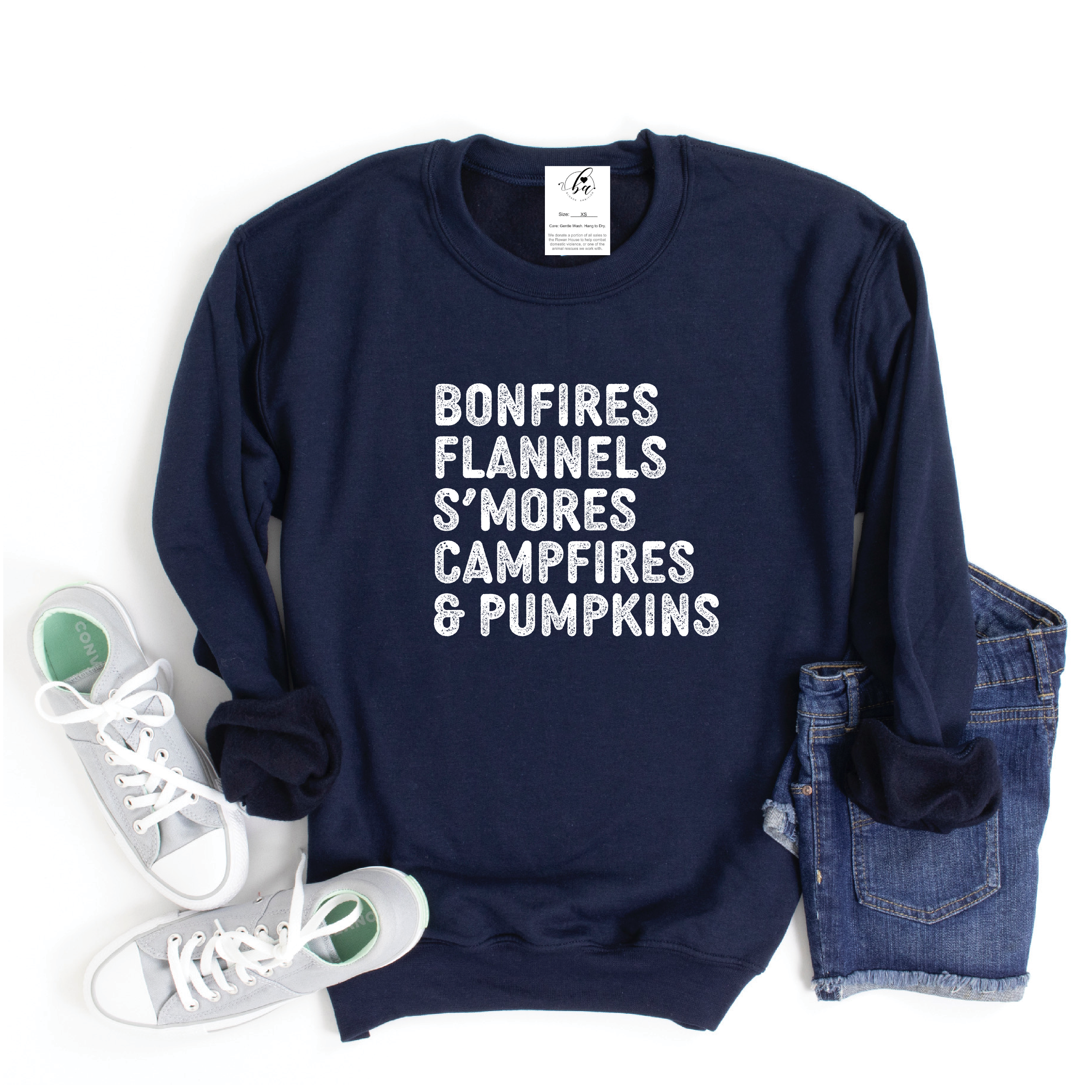 Bonfires, Flannels, {Fall} Cozy Crew Neck Sweater