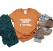Weekends, Coffee, Football Tee