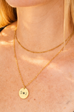 Customizable {Initial 🖤 Initial} Engraved Layered Pendant Necklace