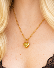 Custom Engraved Heart Padlock Necklace