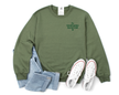 The Good Karma Social Club Embroidered Cozy Crew Neck Sweater