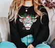 Holly Highland Cow Classic Crew Neck Sweater