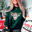 Holly Highland Cow Classic Crew Neck Sweater
