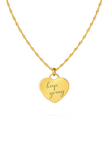 Keep Going Engraved Heart Necklace