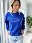 The Lake Is My Happy Place Cozy Crew Neck Sweater