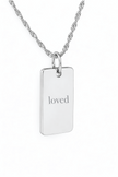 Loved Engraved Pendant Necklace