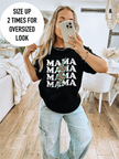 Electric Mama on Repeat Heavy Weight Tee - Teal