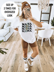 Electric Mama on Repeat Heavy Weight Tee - Teal