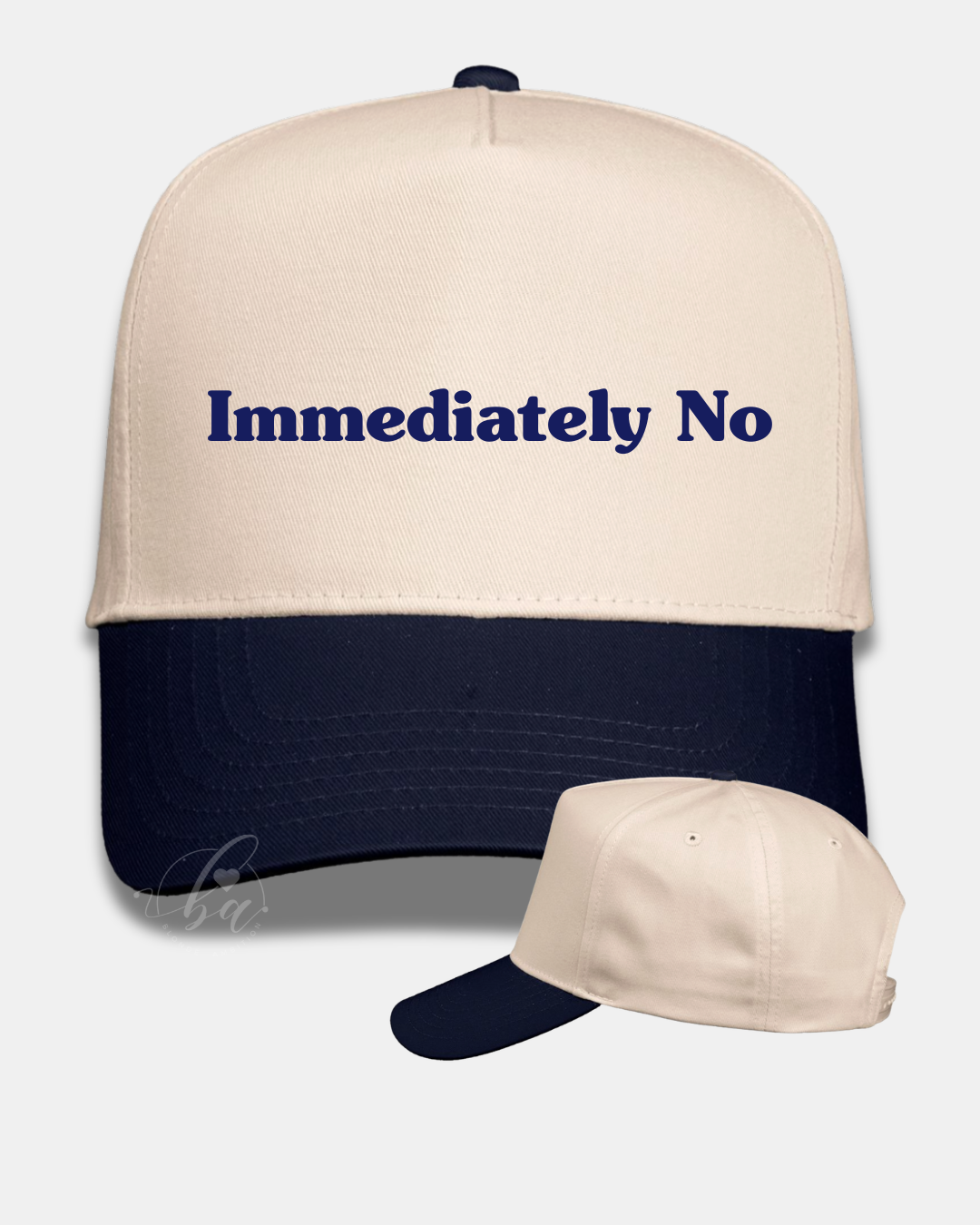 Immediately No Embroidered Cap