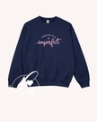 Perfectly Imperfect Embroidered Classic Crew Neck Sweater