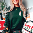 Santa Ghost Embroidered Classic Sweater