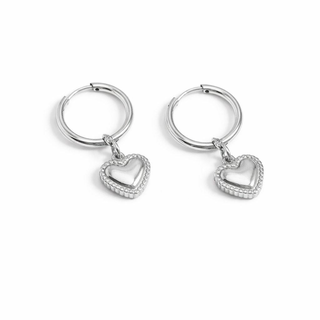 Stevie Heart Pendant Earrings