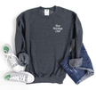 Slow Mornings Club Embroidered Cozy Crew Neck Sweater