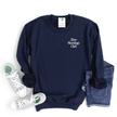 Slow Mornings Club Embroidered Cozy Crew Neck Sweater