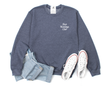 Slow Mornings Club Embroidered Cozy Crew Neck Sweater